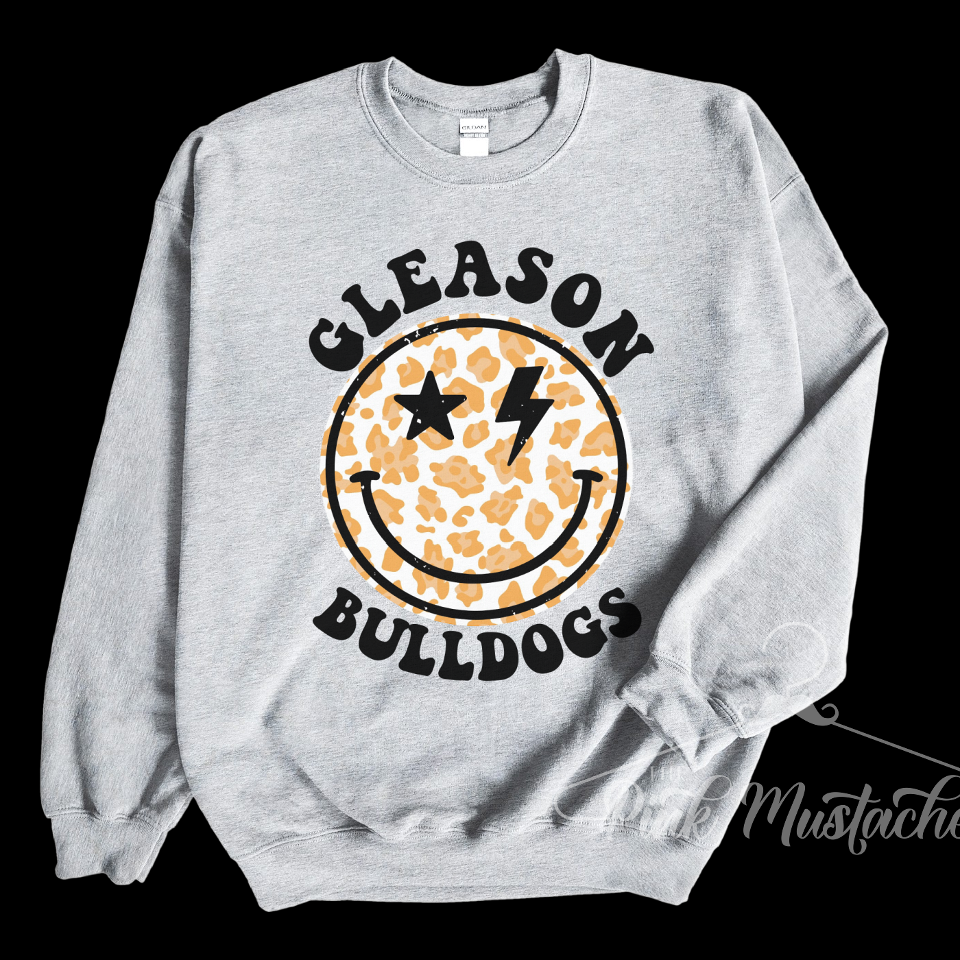 Gleason Bulldogs Distressed Smiley Unisex Sweatshirt / Toddler, Youth, and Adult Sizes