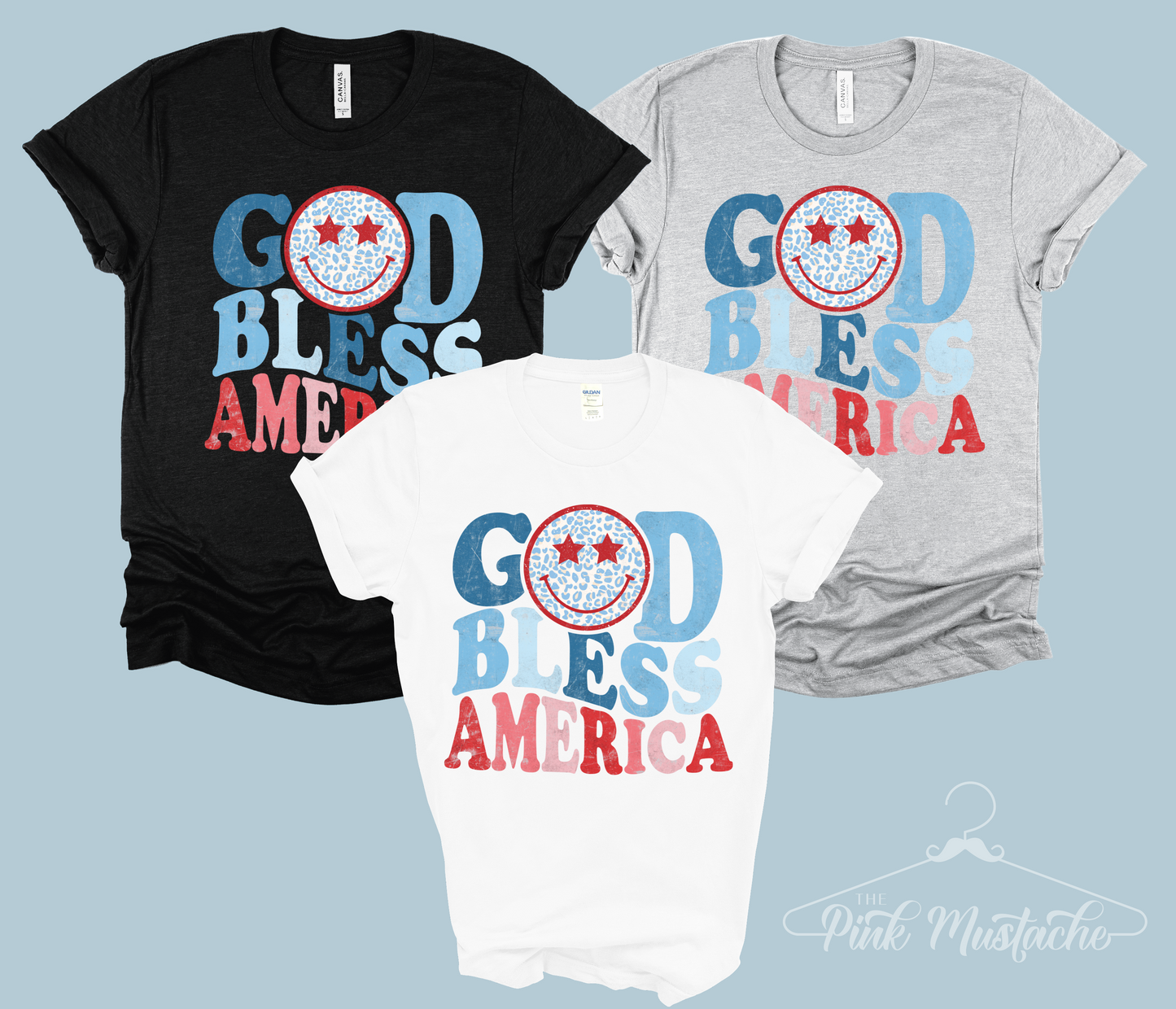 God Bless America SoftStyle Tee/ July 4th Toddler, Youth, and Adult Shirt / Memorial Day July 4th Tee/ Retro Style Shirt