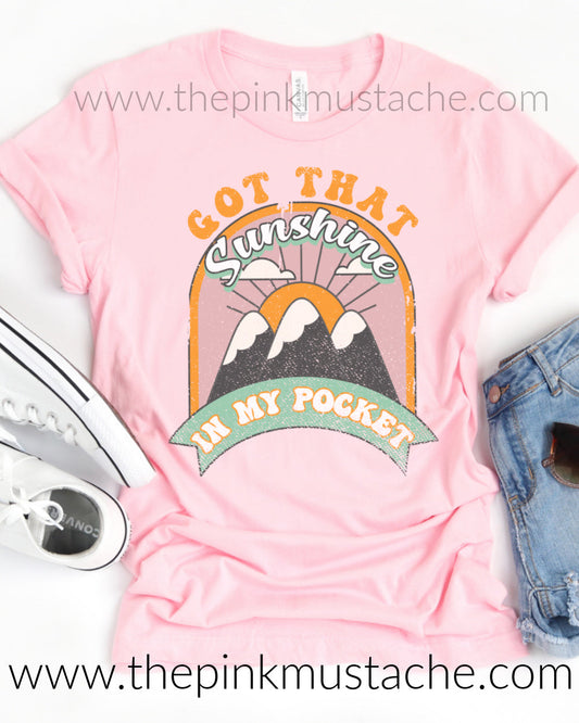 Got That Sunshine In My Pocket - Retro Style Softstyle Bella Tee/ Country Western T-Shirt