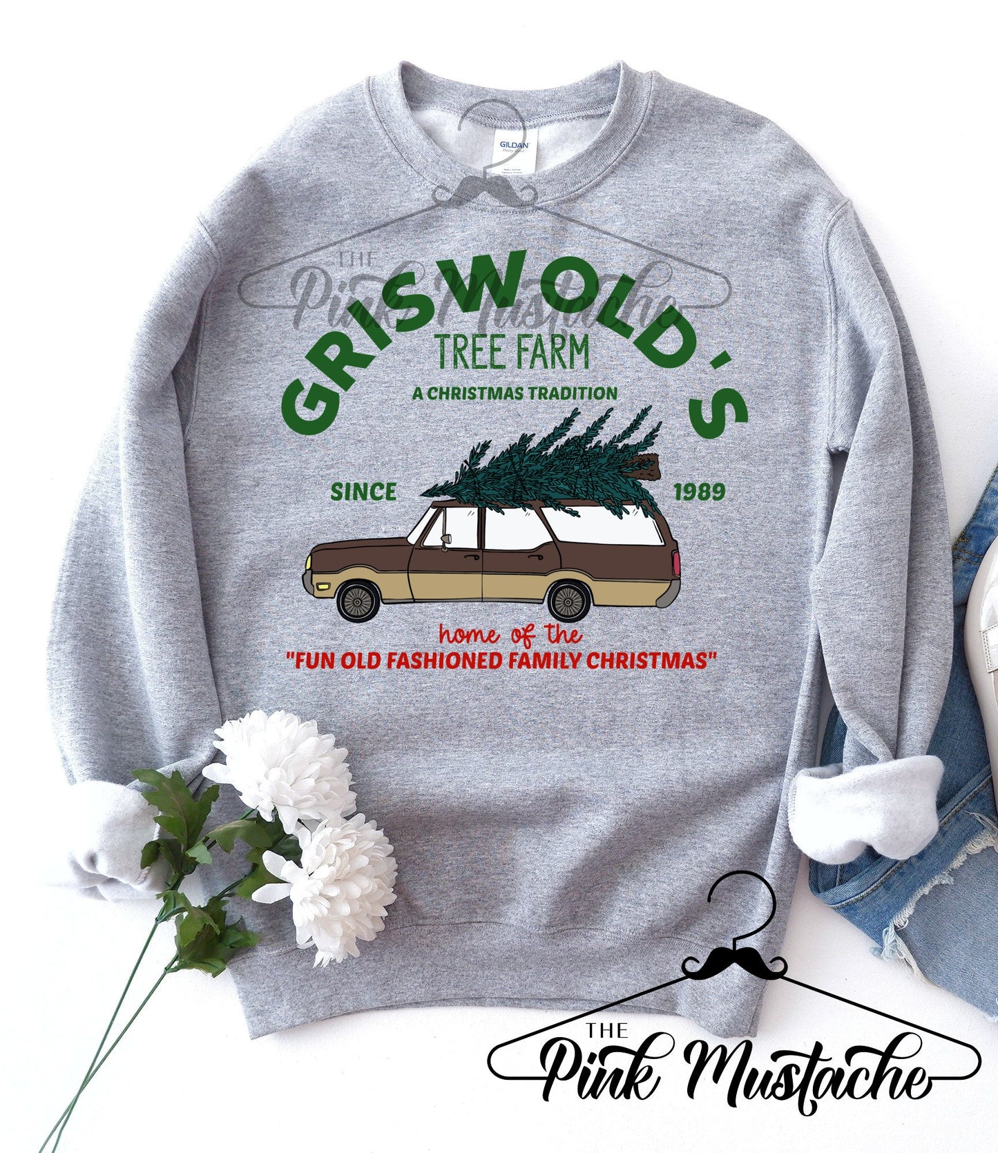Gray Sweatshirt Griswold's Tree Farm Family Tradition /Christmas Sweatshirt /  Youth and Adult Sizes Available