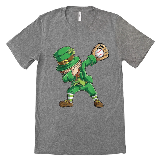 Youth and Adult St Patty's Day Dabbing Baseball Shirt/ Perfect for Ballers of All Ages