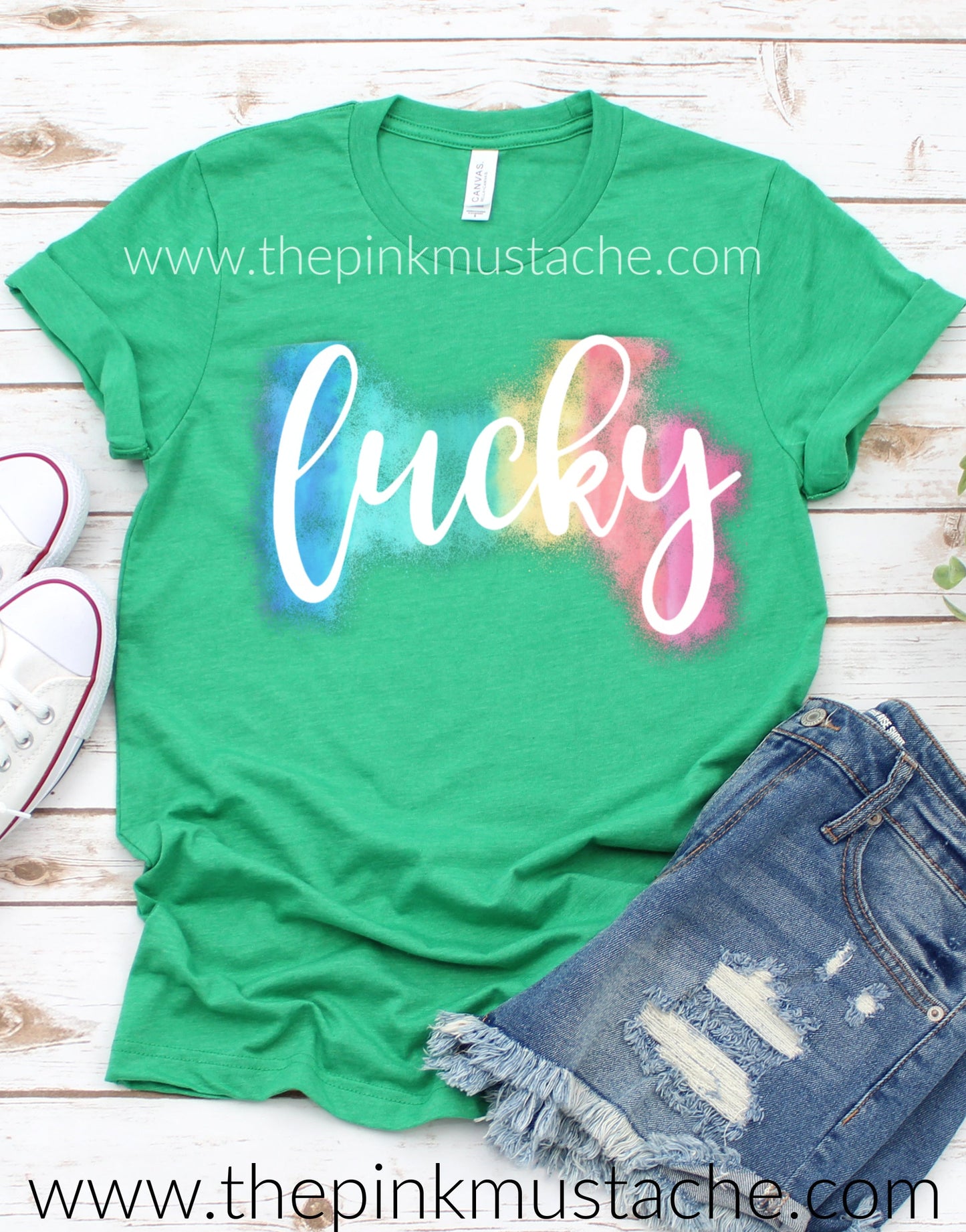 Lucky Watercolor Rainbow St. Patrick's Day Shirt SALE/ Kids and Adult Sizing/ Youth and Adult Mommy and Me Shirts
