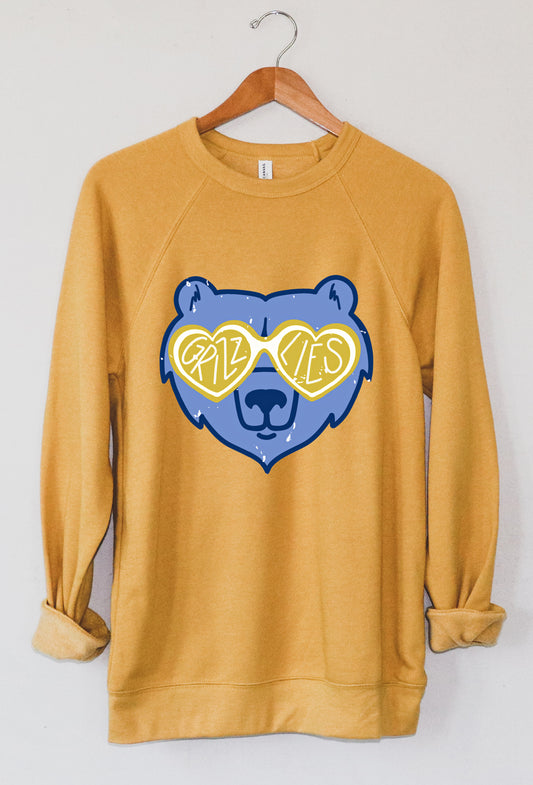 Mustard Bella Canvas Grizzlies Sweatshirts