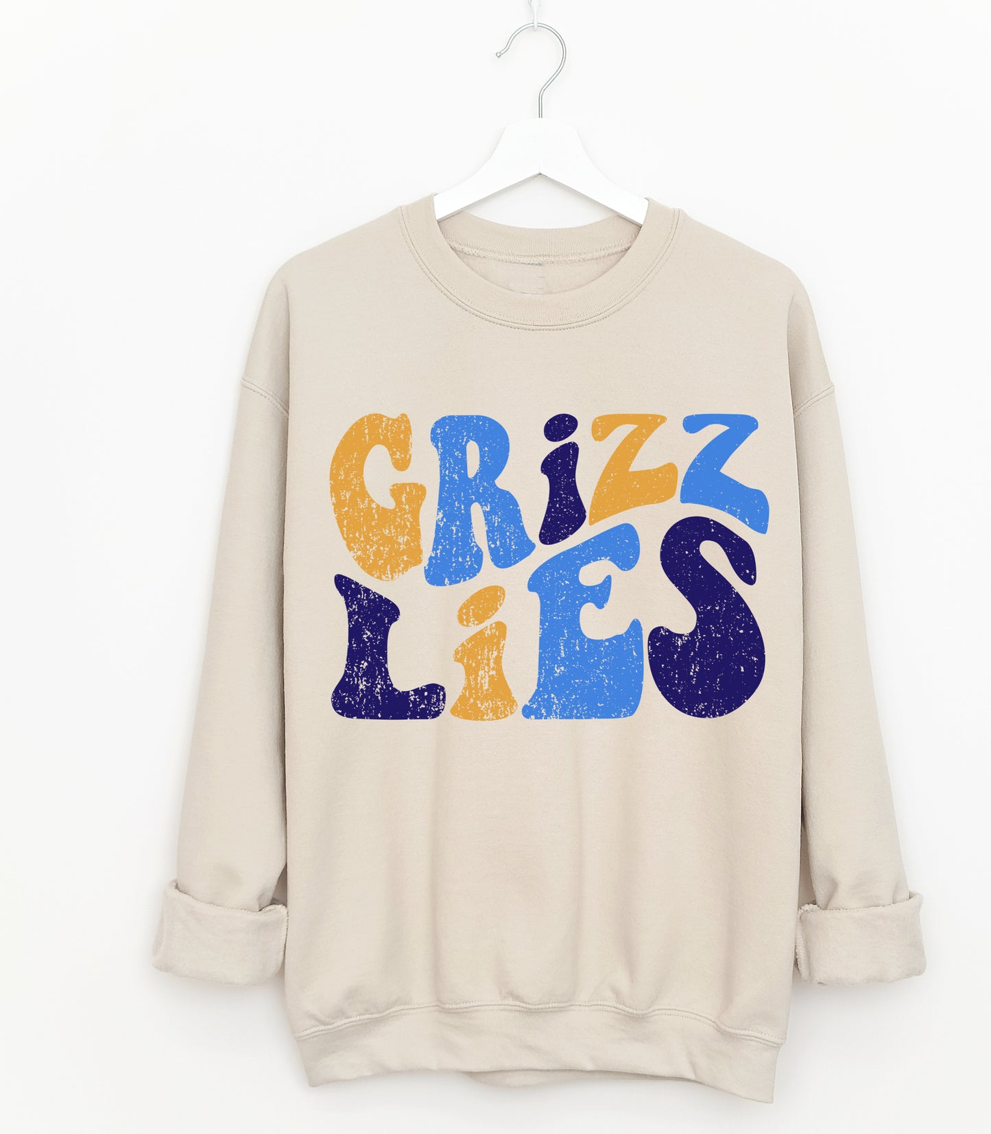 Bella Canvas Grizzlies Retro Font Sweatshirt