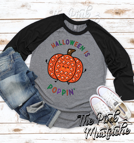Halloween Is Poppin' - Toddler, Youth, And Adult Sizes Available/ Poppit Pop It Tee/ Fidget Tee/ Push Pop
