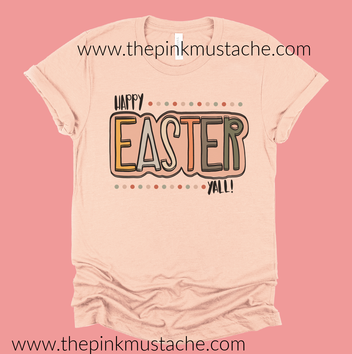 Soft Style Happy Easter Y'all Tee/ Easter Shirt/  Softstyle Toddler, Youth, and Adult Tee/Easter
