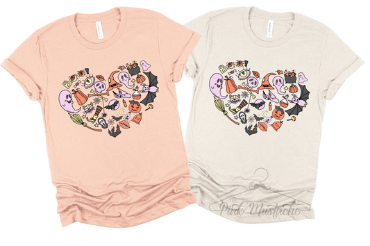 Heart Halloween Shirt/ Softstyle Tee/ Toddler, Youth And Adult Sizes Available