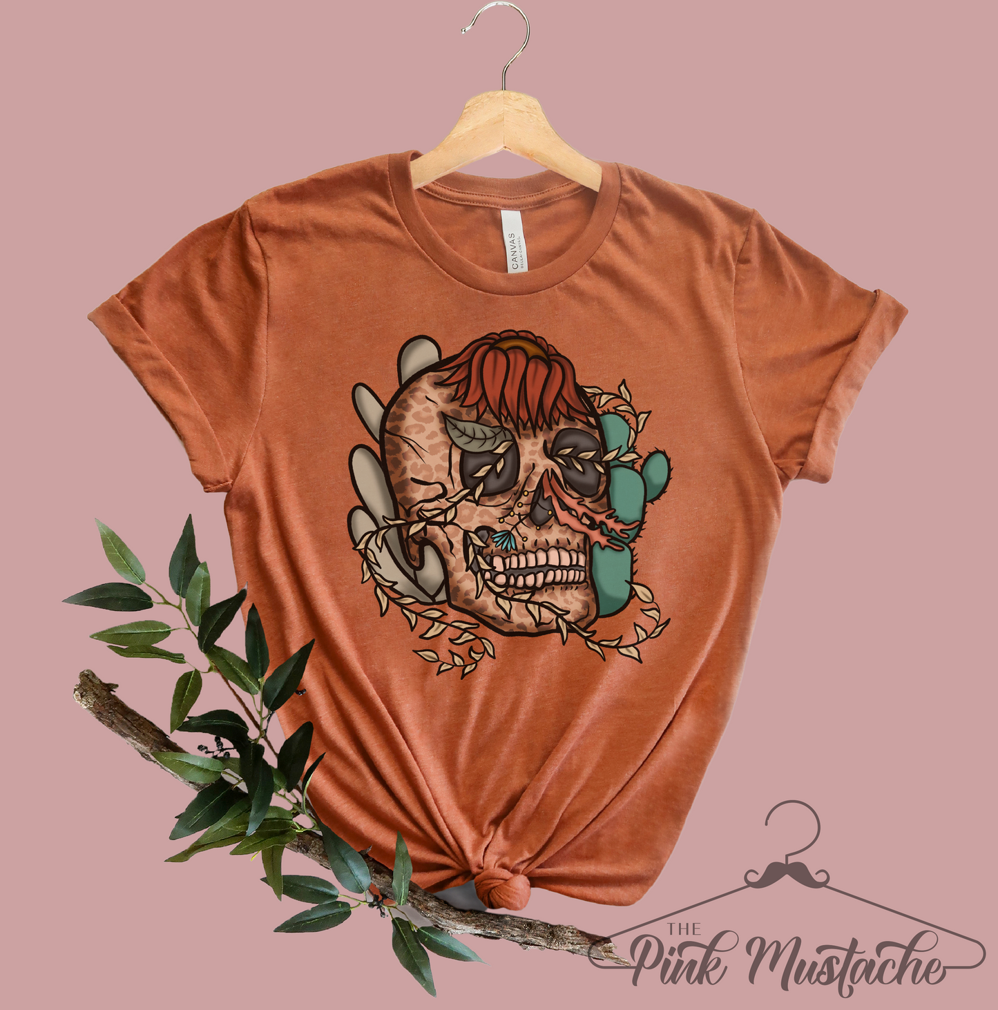 Growing Floral Cactus Skull Western Tee /Youth and Adult Sizes Available/ Country Western Unisex Softstyle T-Shirt