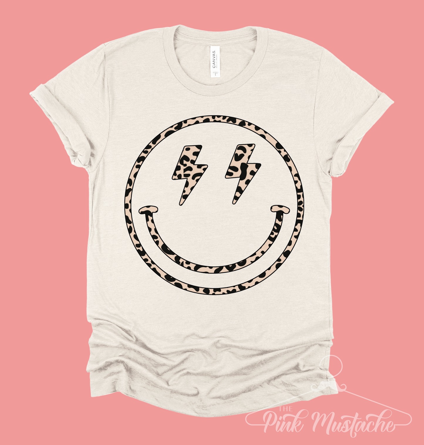Smiley Leopard Tee/ Super Cute Tee - Toddler, Youth, and Adult Sizing Available