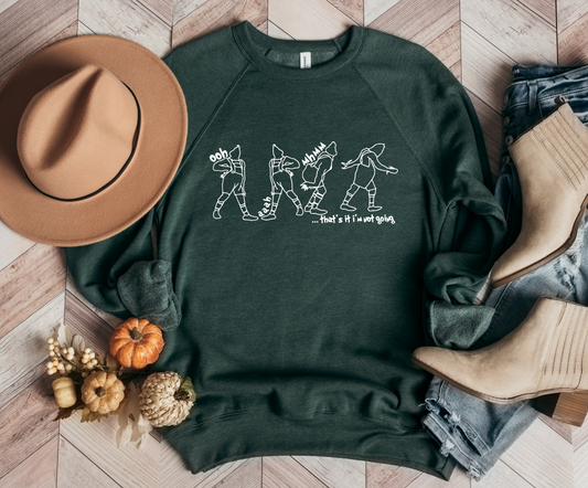 Heather Forest Bella Canvas That's It, I'm Not Going Funny Christmas Sweatshirt - Adult Sizes