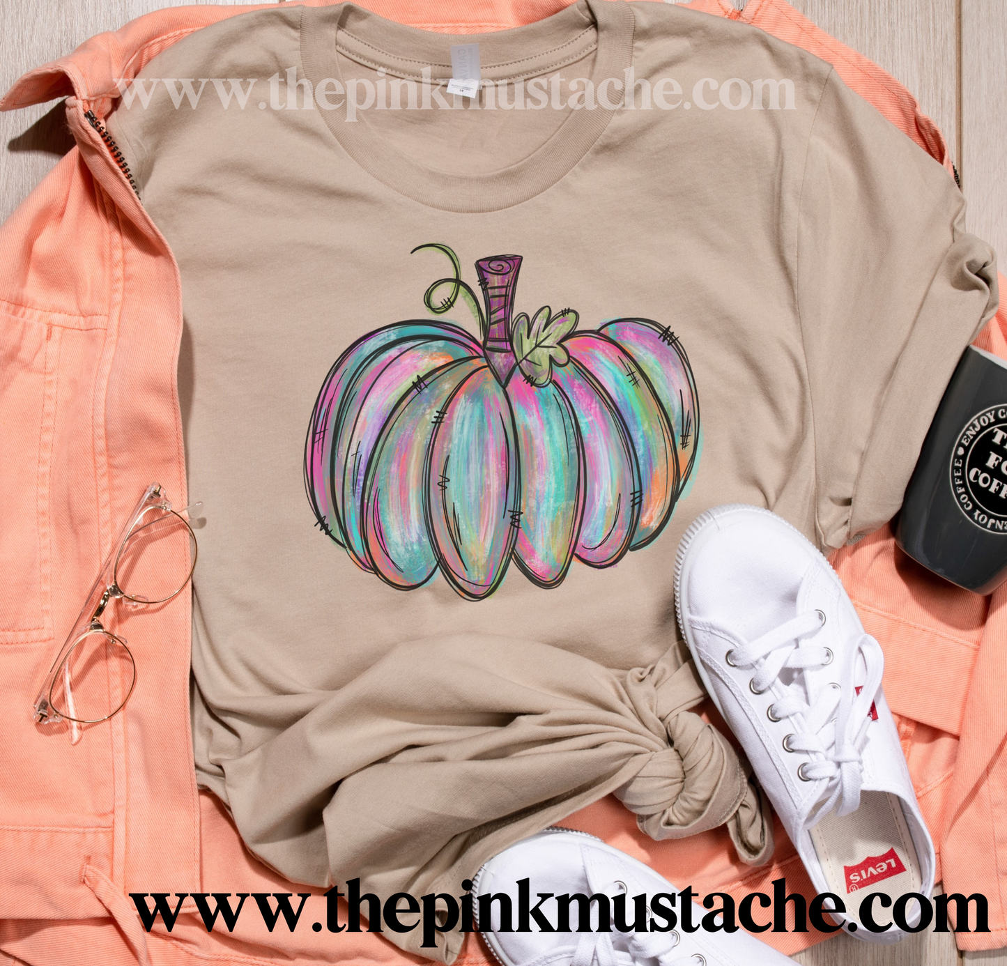 Fall Hand Painted Pumpkin Watercolor Tee/ Hello Fall Shirts Youth and Adult Shirts /Fall Style