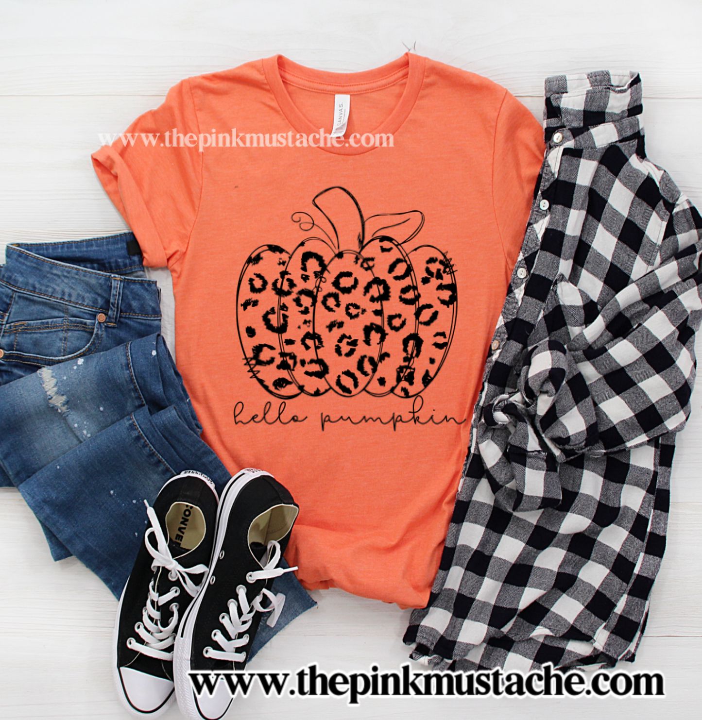 Hello Pumpkin Mustard - FALL Shirt/ Bella Canvas / Fall Layering Tee / Teachers Tee