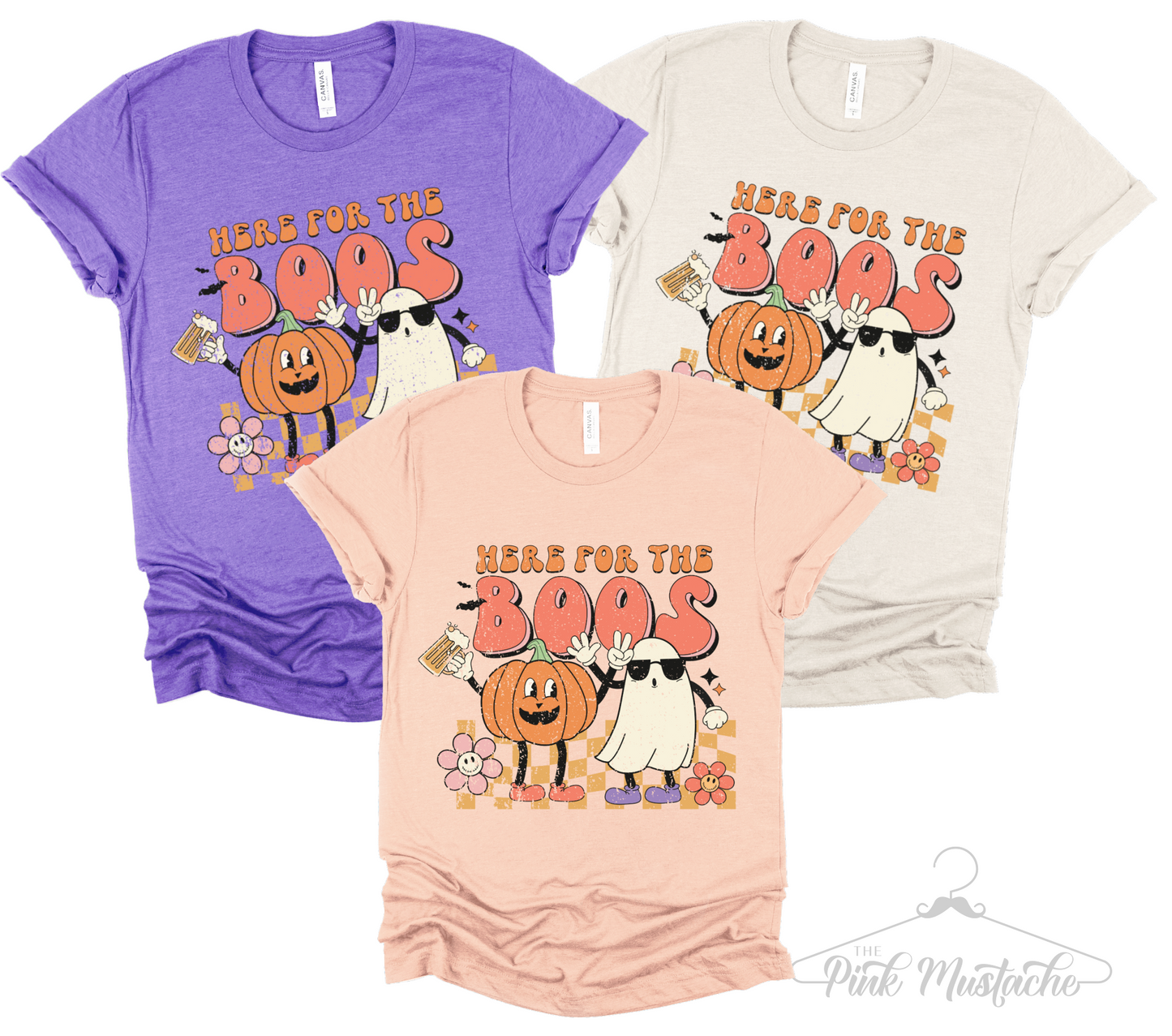 Soft Style Here For The Boos Shirt/  Halloween Fall Style Shirt