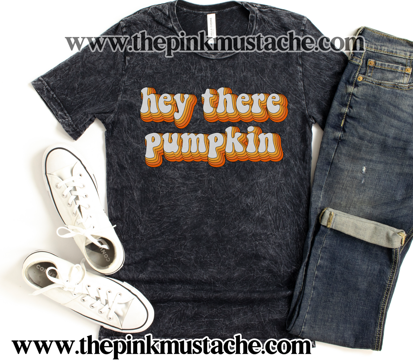 Hey There Pumpkin Acid Washed Tee/  Acid Washed Fall Shirt