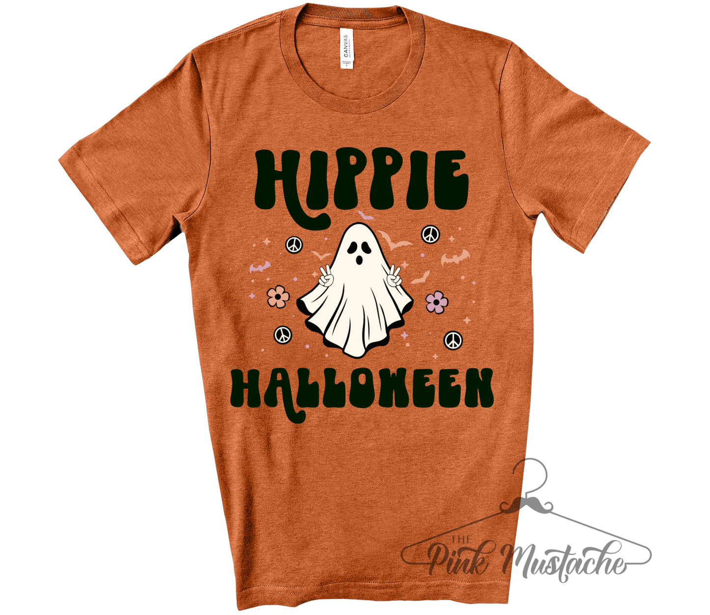 Retro Hippie Halloween Bella Canvas T-Shirt/ Halloween Fall Shirt/ Youth and Adult Shirts