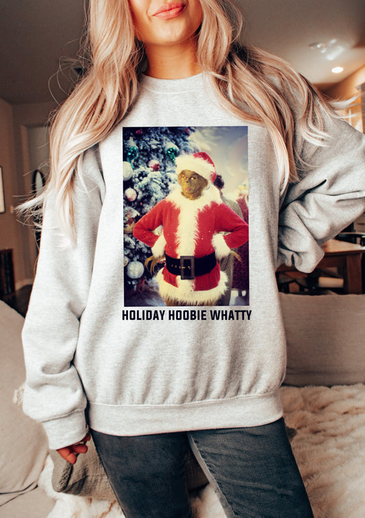 Holiday Hoobie Whatty Funny Christmas - Sweatshirt - Adult and Youth Sizes - Bella, Gildan, or Comfort Colors