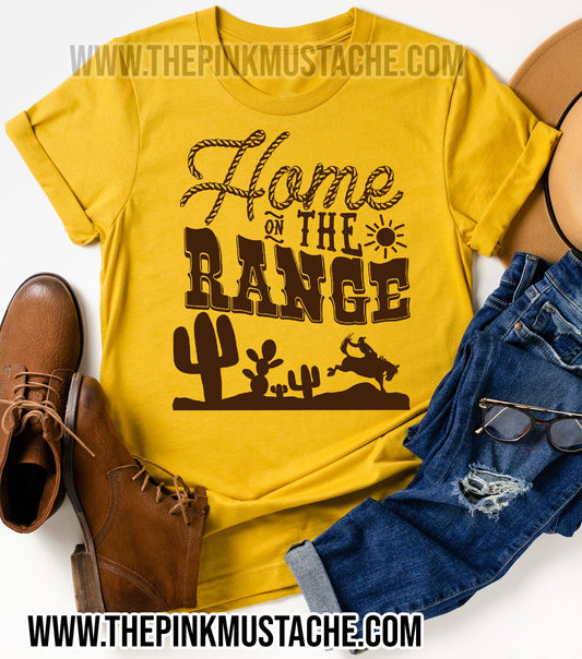 Home On The Range Mustard Bella Shirt/ Country Western Tee/ Western Style T-Shirt / Bella Canvas