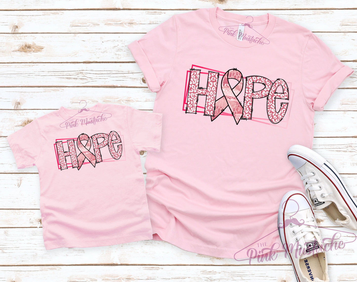 Hope Leopard Print Pink Breast Cancer Awareness  Shirt/ Youth and Adult / Breast Cancer Awareness Tees