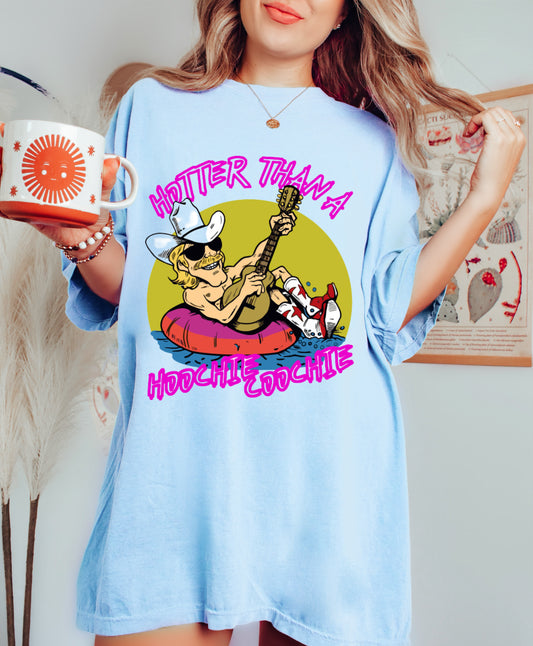Comfort Colors Hotter Than A Summer Tee/ Summer Beach Cover Up Vacation Summer Tee/ Country Western Shirt