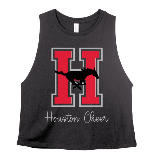 Houston Cheer Cropped Bella Tank / Can Be Customized To Pom/Dance/Etc.
