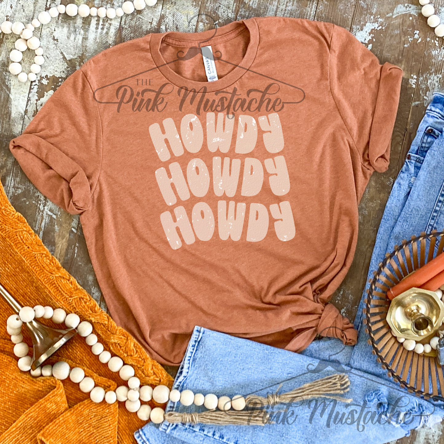 Howdy Howdy Howdy Stacked Tee /Youth and Adult Sizes Available/ Country Western Unisex Softstyle T-Shirt