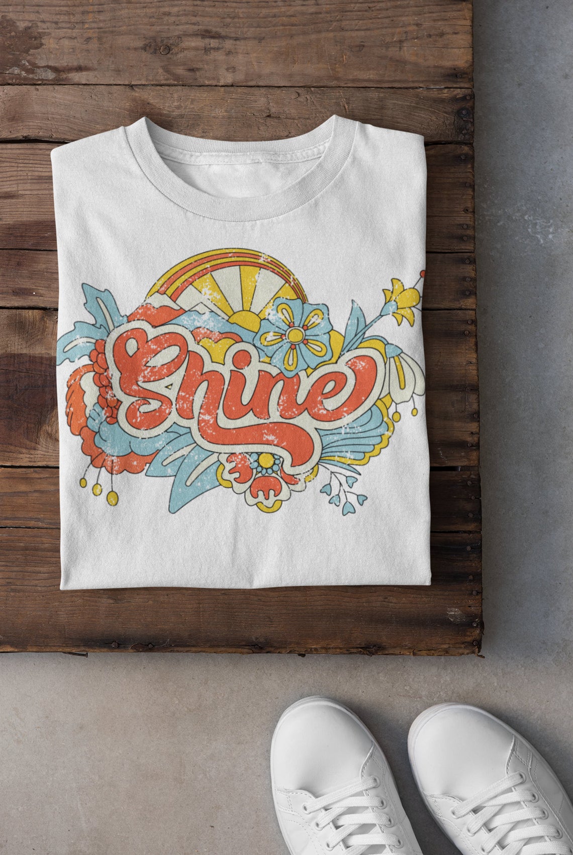 Shine Sweet Summertime Retro VIbes Tee/ Toddler, Youth, and Adult Sizing Available