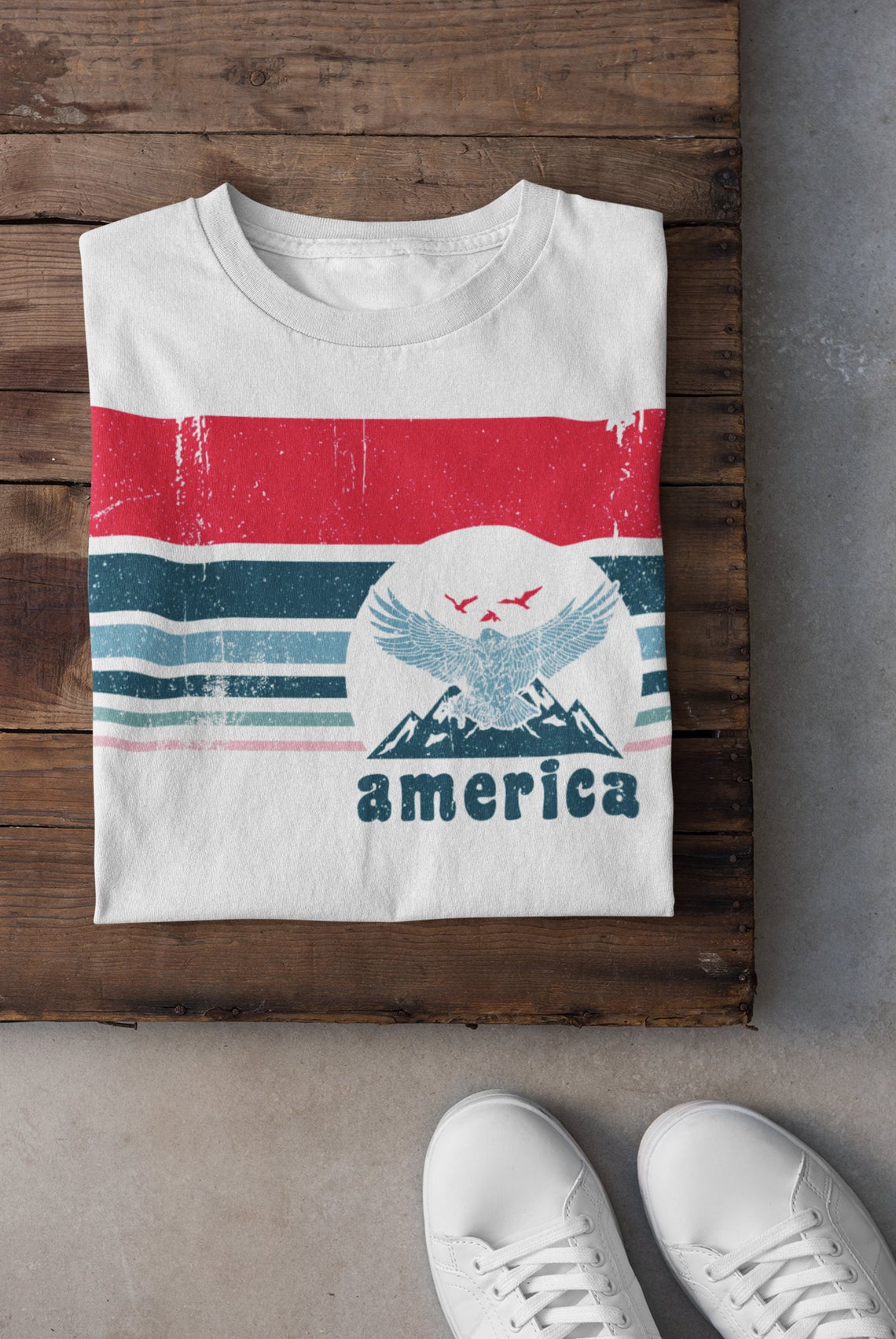 America 4th of July T-Shirt / Unisex Bella Canvas Tee Toddler- Adult Sizes / Softstyle USA T-Shirt/ Memorial Day Shirt