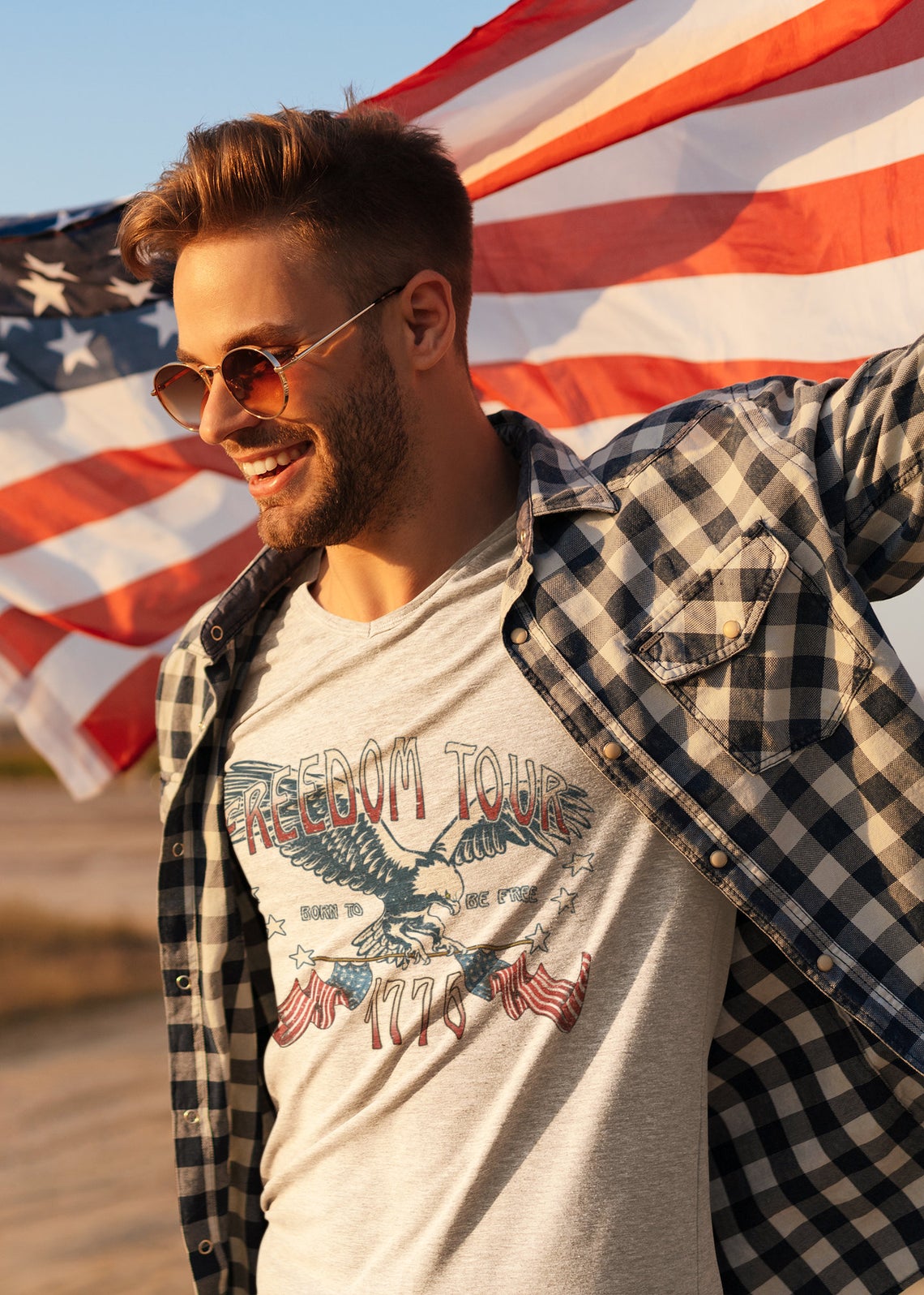 Freedom Tour Rocker Family Matching Shirts / Rocker Tees Memorial Day July 4th / Retro Style/ Toddler - Youth - Adult Sizing