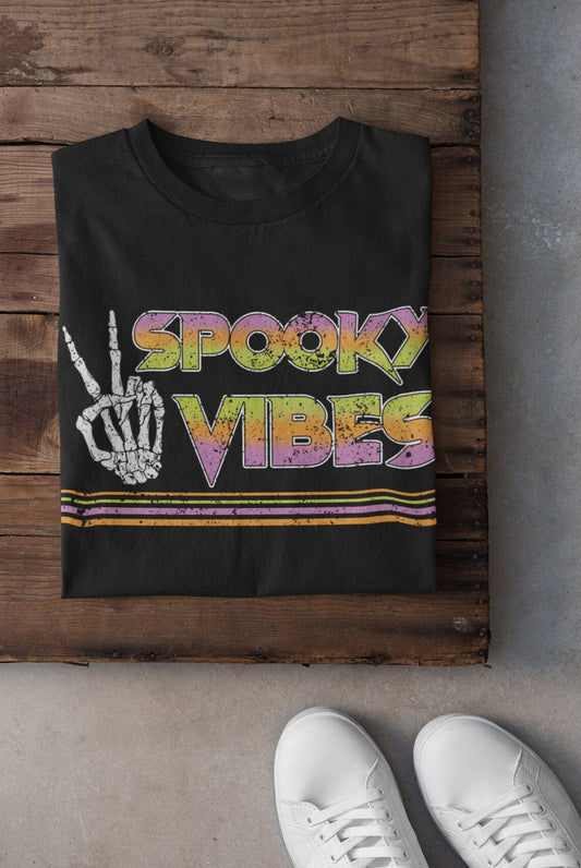 Spooky Vibes Bella Canvas T-Shirt/ Halloween Fall Shirt/ Youth and Adult Shirts