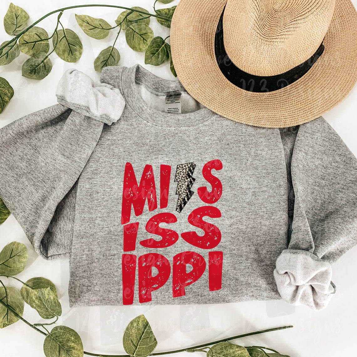 Mississippi Sweatshirt / Lightning Bolt Mississippi Sweater