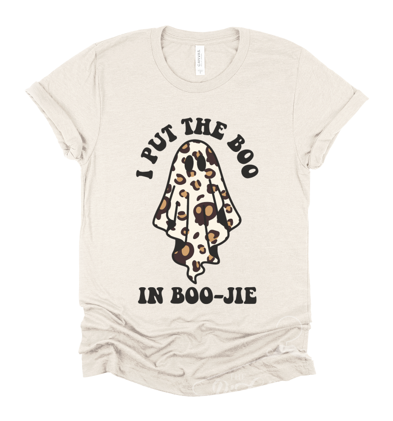 Soft Style I Put The Boo in Boo-jie Funny Halloween Shirt/ Unisex sized Shirt