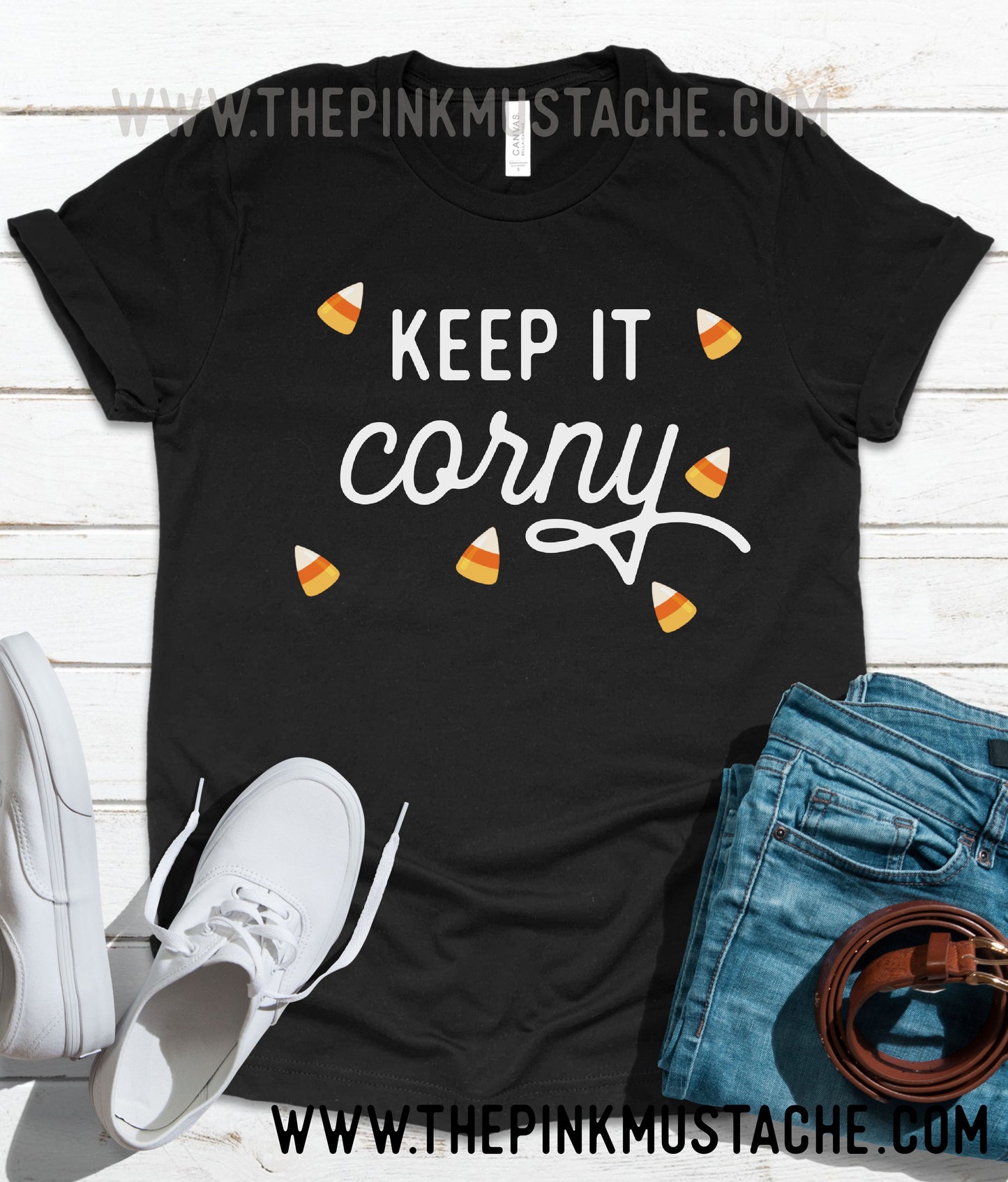 Keep It Corny Tee/ Bella Canvas Halloween Candy Corn Shirt