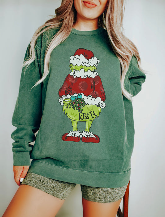 Comfort Colors, Gildan, or Bella Canvas Kiss It - You're A Mean One Funny Christmas - Youth and Adult Sizes