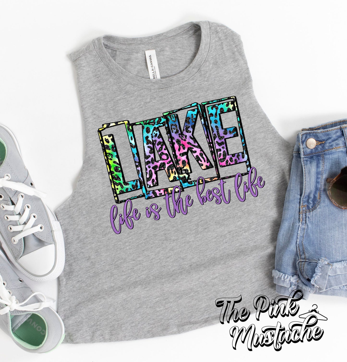 Lake Life Is The Best Life Summer Tank Top / Cropped Tank Top Bella Canvas