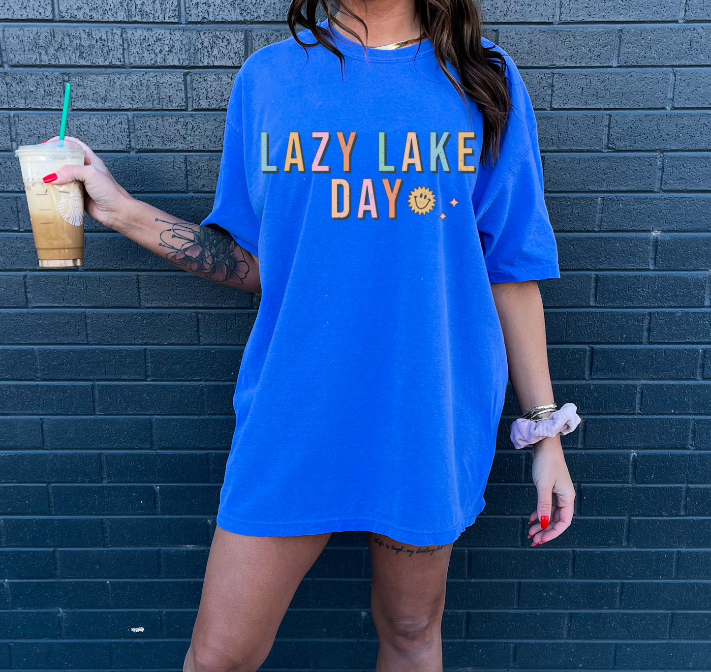 Comfort Colors Lazy Lake Day Tee/ Cover Up for Lake