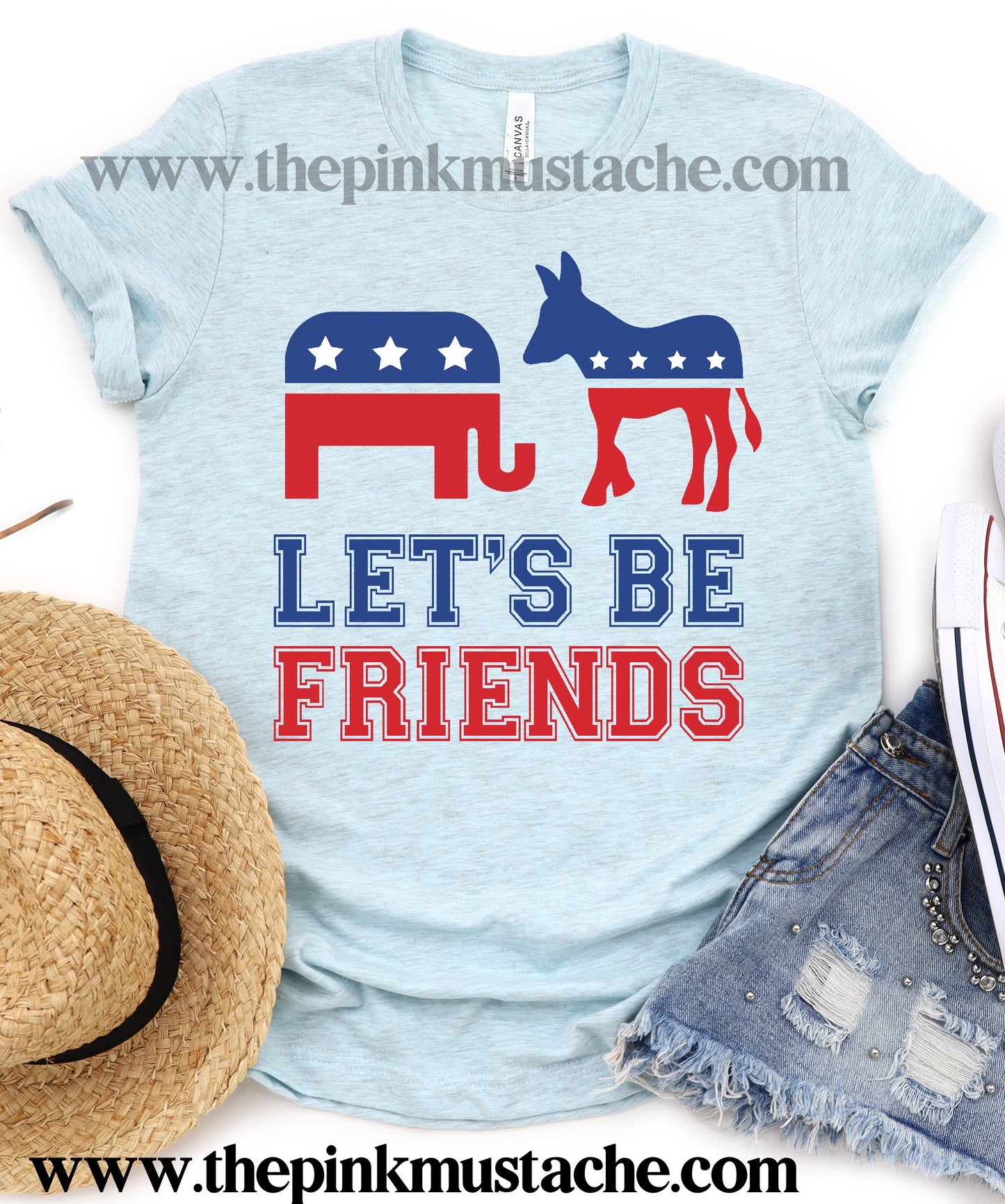 Let's Be Friends - Republican Democrat Animal Shirt - Funny Election Shirt / 2020 Election Tees