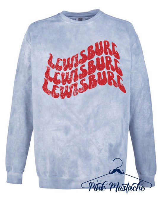 Lewisburg Comfort Colors Colorblast Sweatshirt - Sizes and Inventory Limited