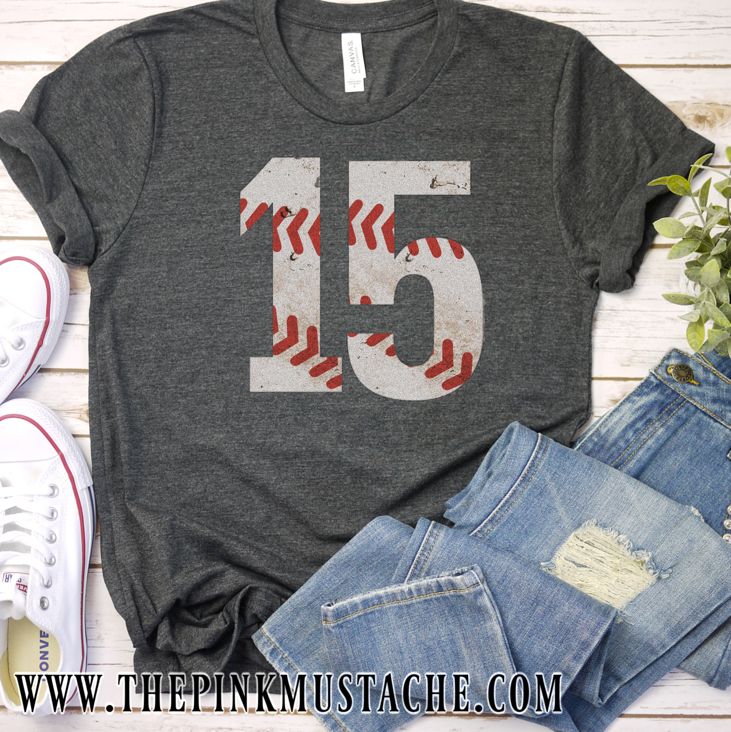 Custom Vintage Baseball Shirt - Baseball Mom/ Baseball Girlfriend/ Baseball Fan Shirt with Number