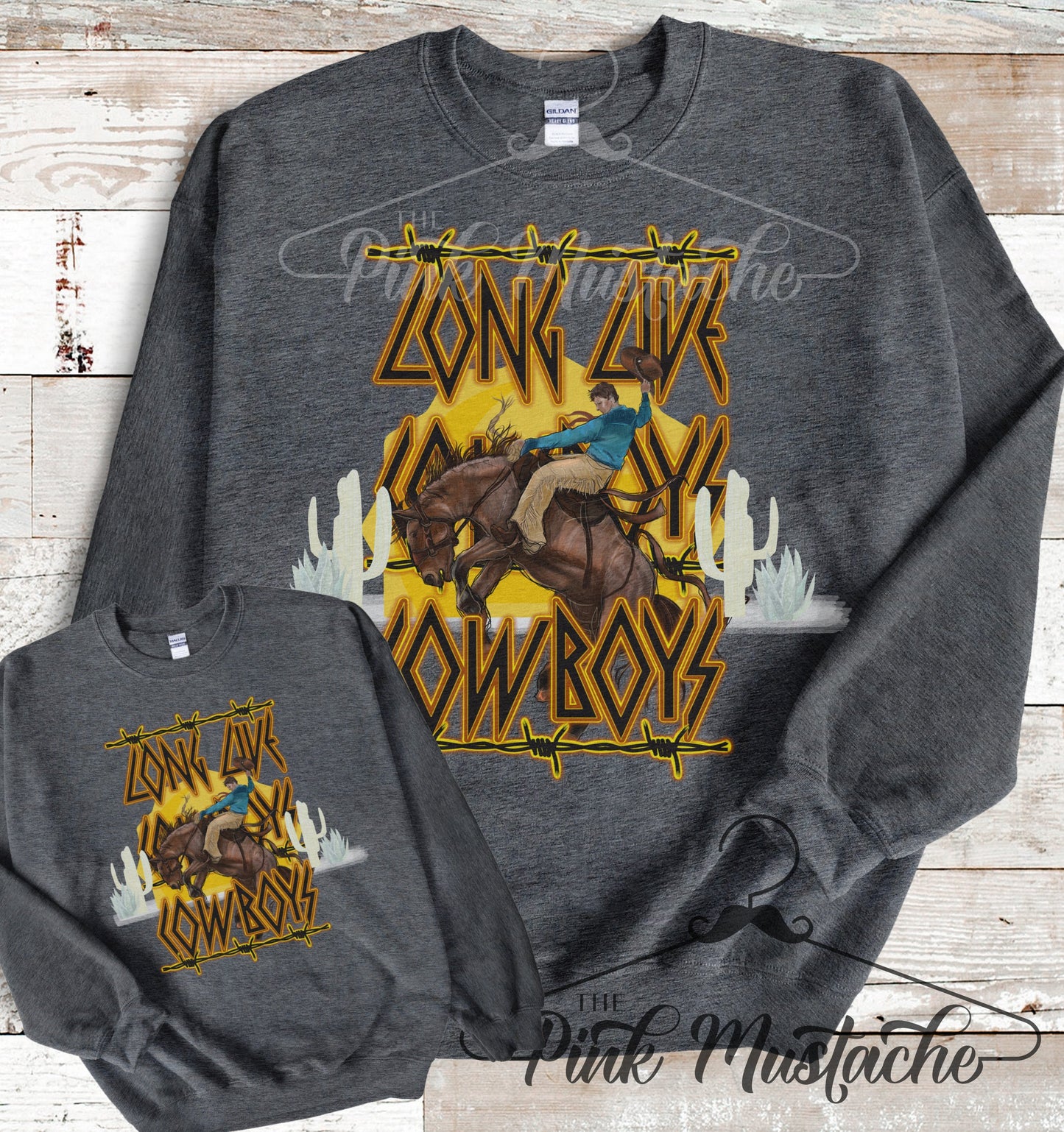Long Live Cowboys Western Style Sweatshirt/ Unisex Sized Youth and Adult Sizes