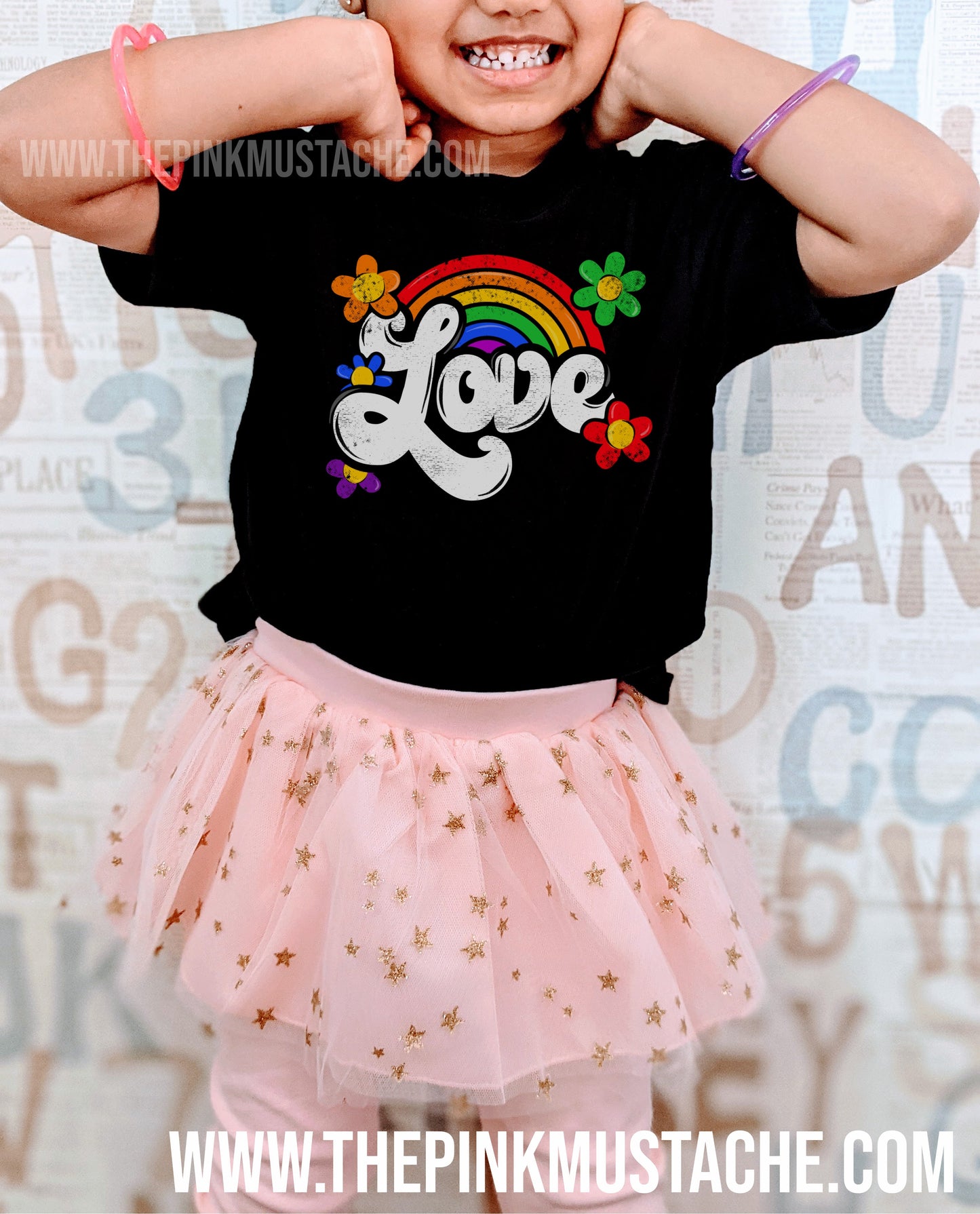 Youth/Toddler/ Adult Love Rainbow Tee/ Softstyle Tee