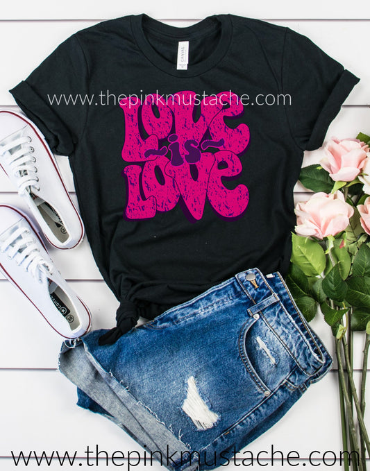 Love is Love Tee / Bella Canvas Retro Love is Love T-Shirt