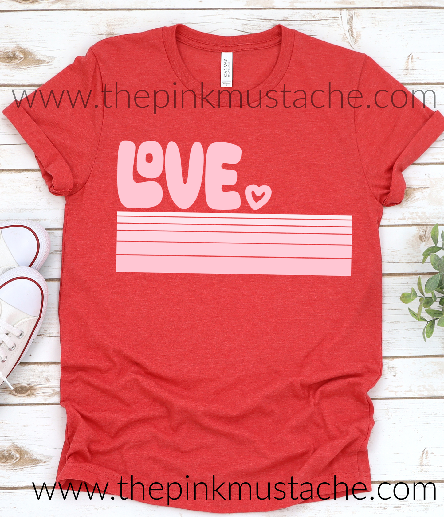 Love Heart Valentines Day Retro Softstyle Tee/  Valentine's Shirt/ Valentines Day Tee