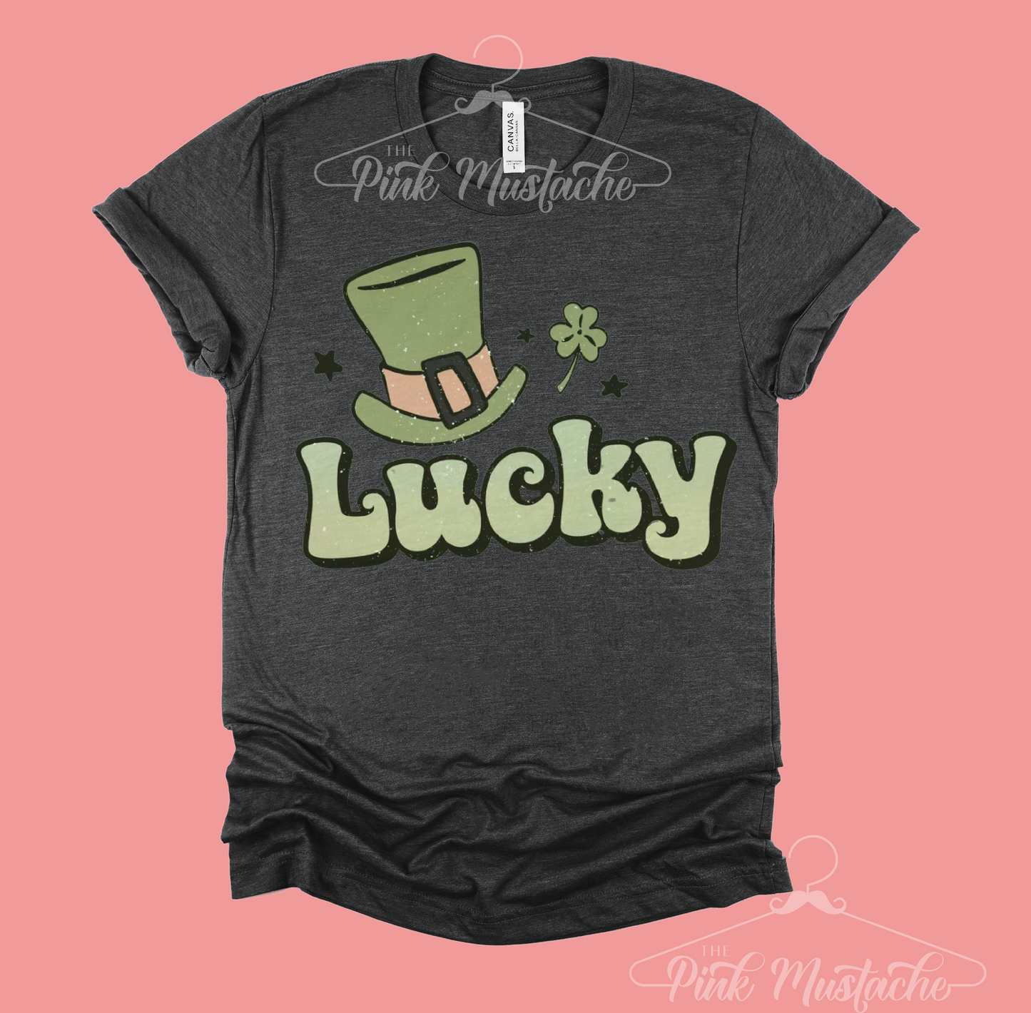 Charcoal Lucky Tee / St. Patrick's Day Shirt / Youth and Adult Sizes Available