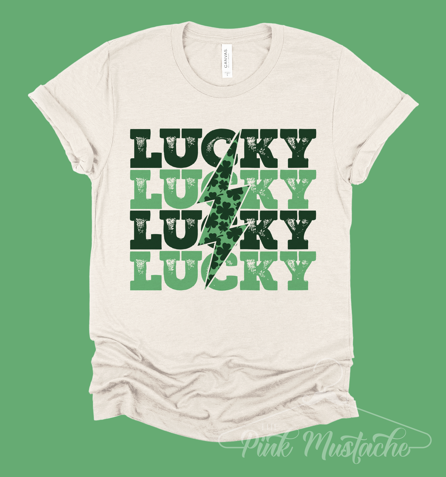 Lightning Lucky Stacked Tee / St. Patrick's Day Shirt / Toddler, Youth, and Adult Sizes Available