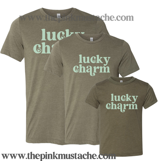 Toddler, Youth, and Adult Lucky Charm St Patty's Day Retro Vibes Tee / Western Vintage Style TShirt - St Patricks Day Shirt