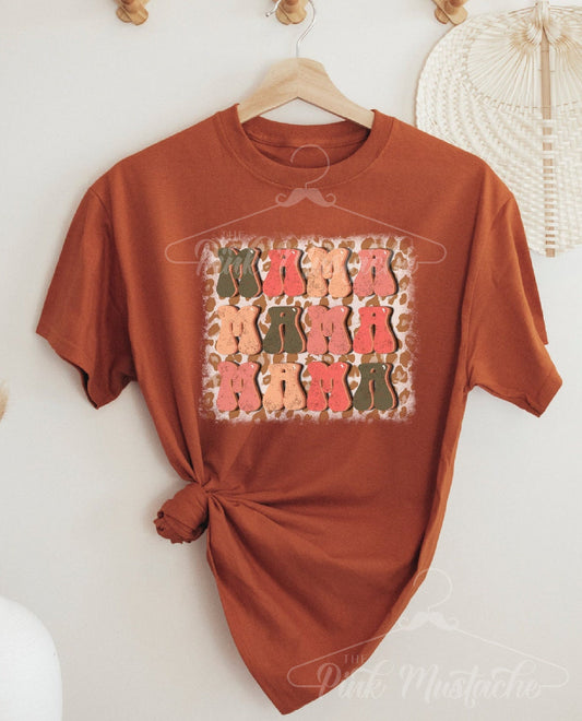 Mama Stacked Retro Softstyle Tee/ Multiple Colors Available