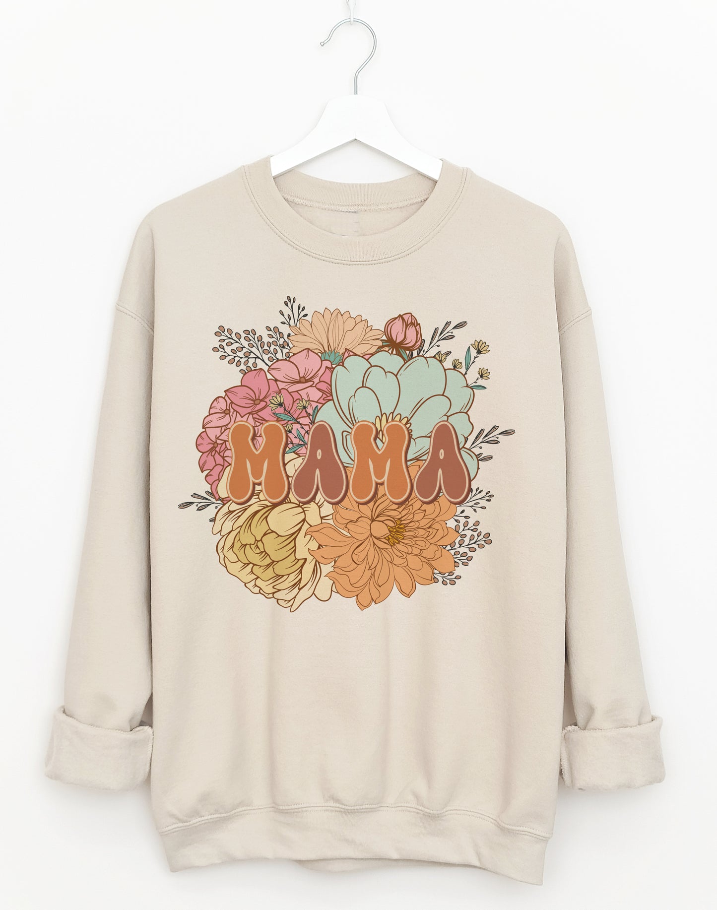 Mama Floral Softstyle Bella Canvas Sweatshirt - Super Soft Bella Sweatshirt/ Easter Mothers Day Sweatshirt