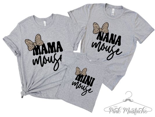 Mama Mouse / Mini Mouse/ Nana Mouse - Mommy and Me Vacation Tees