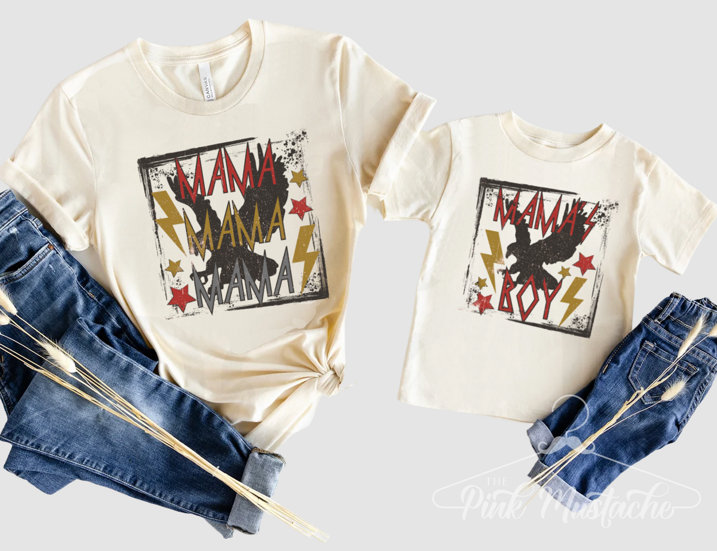 Mama and Mama's Boy Matching Tees /Sold Separately/ Mommy and Me Matching Tee/Bella Canvas Toddler, Youth, and Adult Sizing