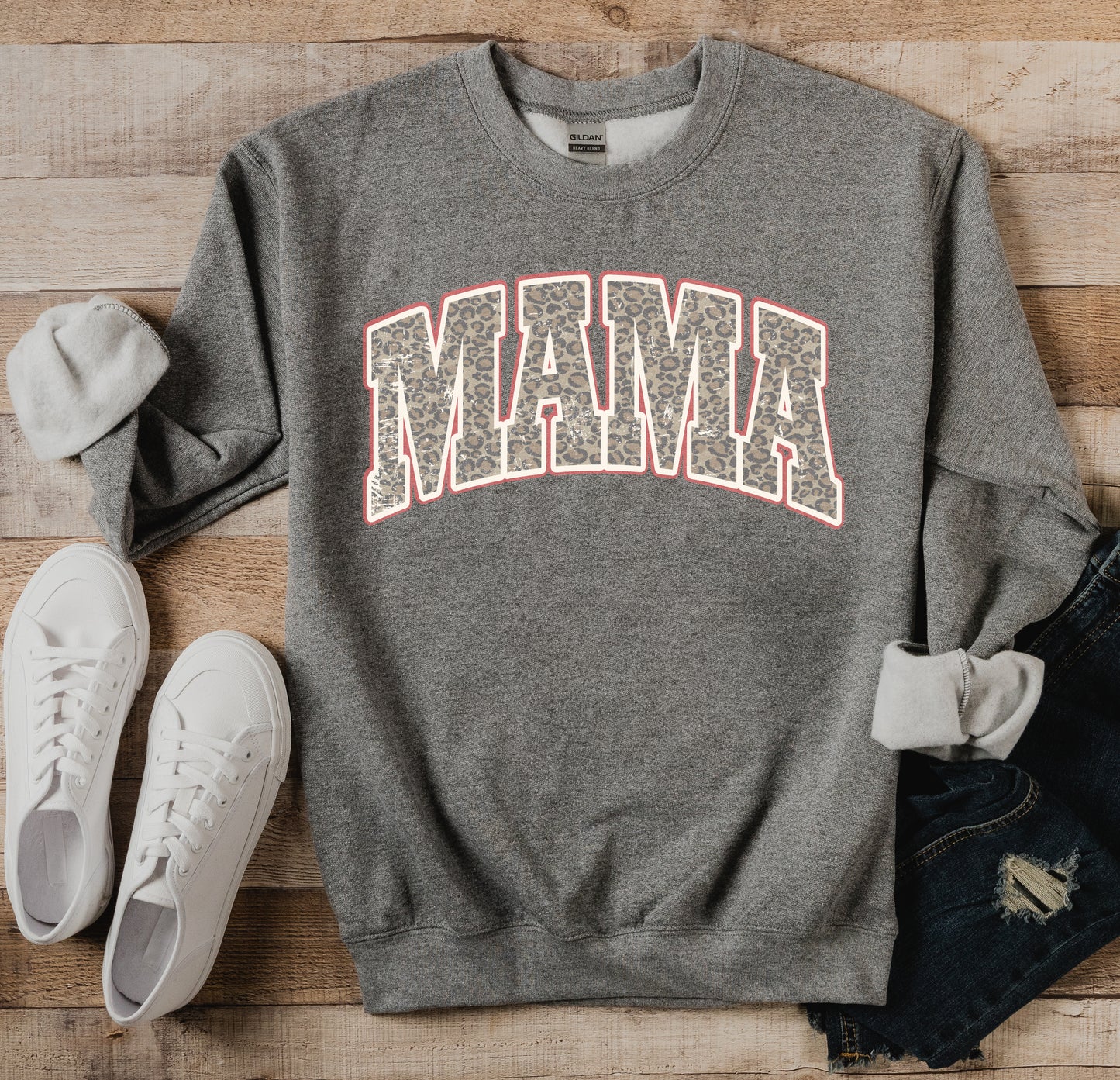 Leopard Mama Sweatshirt/ Super Cute Mama Shirt/ Gildan or Bella Canvas